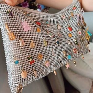 Embellished Silver Clutch
